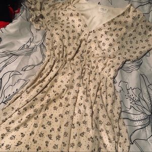 Cream Floral Dress